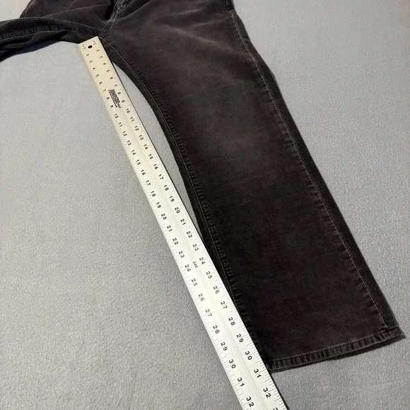 JCrew Corduroy Pants Mens 33x30 Black Straight Leg Regular Fit Medium Wale 77388 - Picture 3 of 10